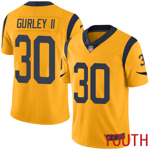 Los Angeles Rams Limited Gold Youth Todd Gurley Jersey NFL Football #30 Rush Vapor Untouchable